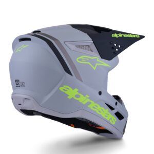 Alpinestars kiiver S-M3 Radium Gray/Black/Fluo Yellow, XL