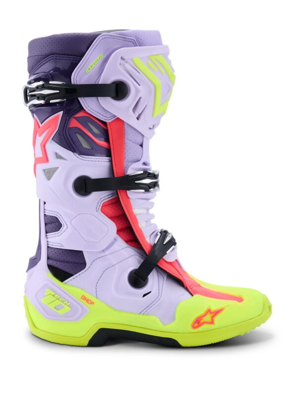 Alpinestars Boot Vented Tech 10 Purple/Fluo Yellow/Pink, 43