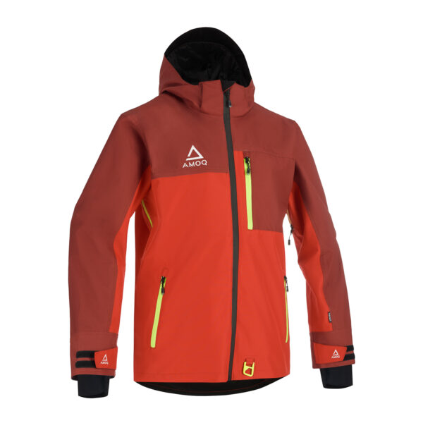 AMOQ Dynamic jope, soojustatud, tume punane/punane/Hivis, 3XL