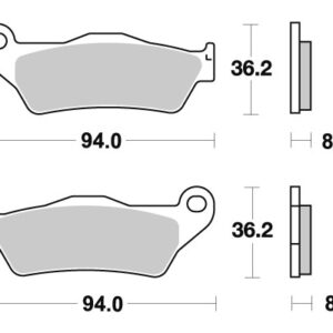 Sbs piduriklotsid Racing Sintered