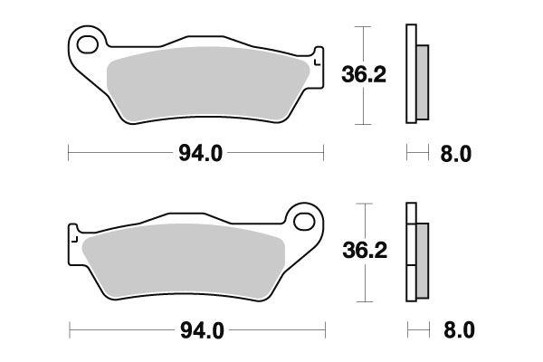 Sbs piduriklotsid Racing Sintered