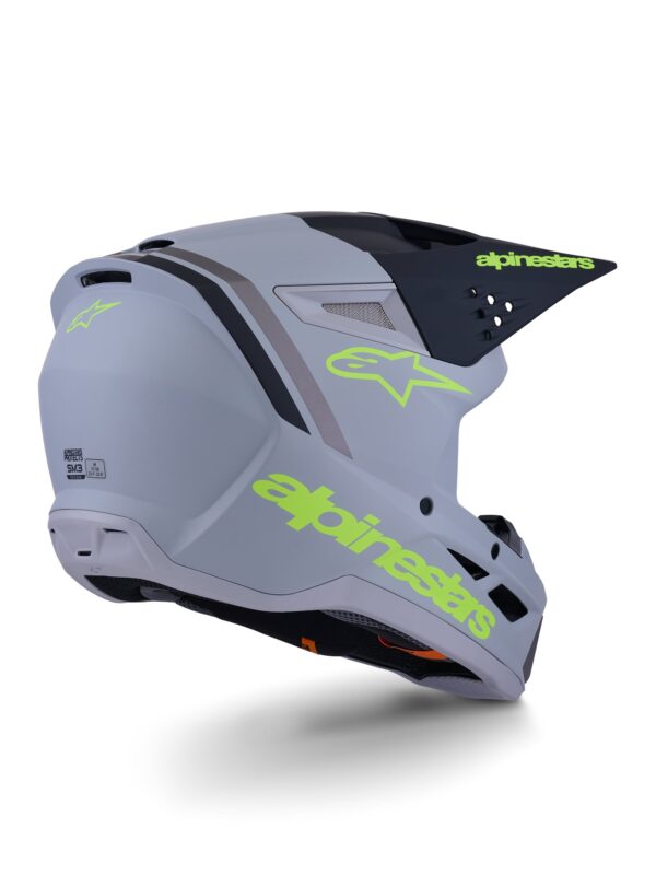 Alpinestars kiiver S-M3 Radium Gray/Black/Fluo Yellow, XL