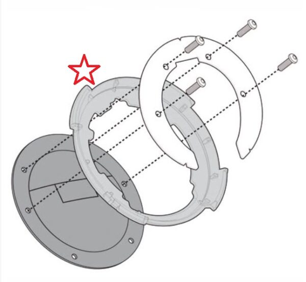 Givi spetsiifiline metalläärik TankLock paunade paigaldamiseks