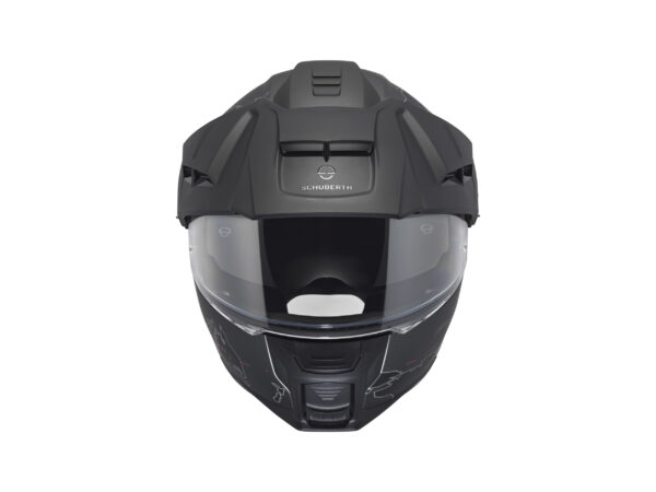 Schuberth kiiver E2 Atlas matt must/punane, 55 S