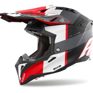 Airoh kiiver Aviator 3 Monarch Grey/Red Matt, S