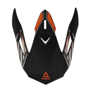 AMOQ Meteor V2 kiiver Peak Axis must/oranž