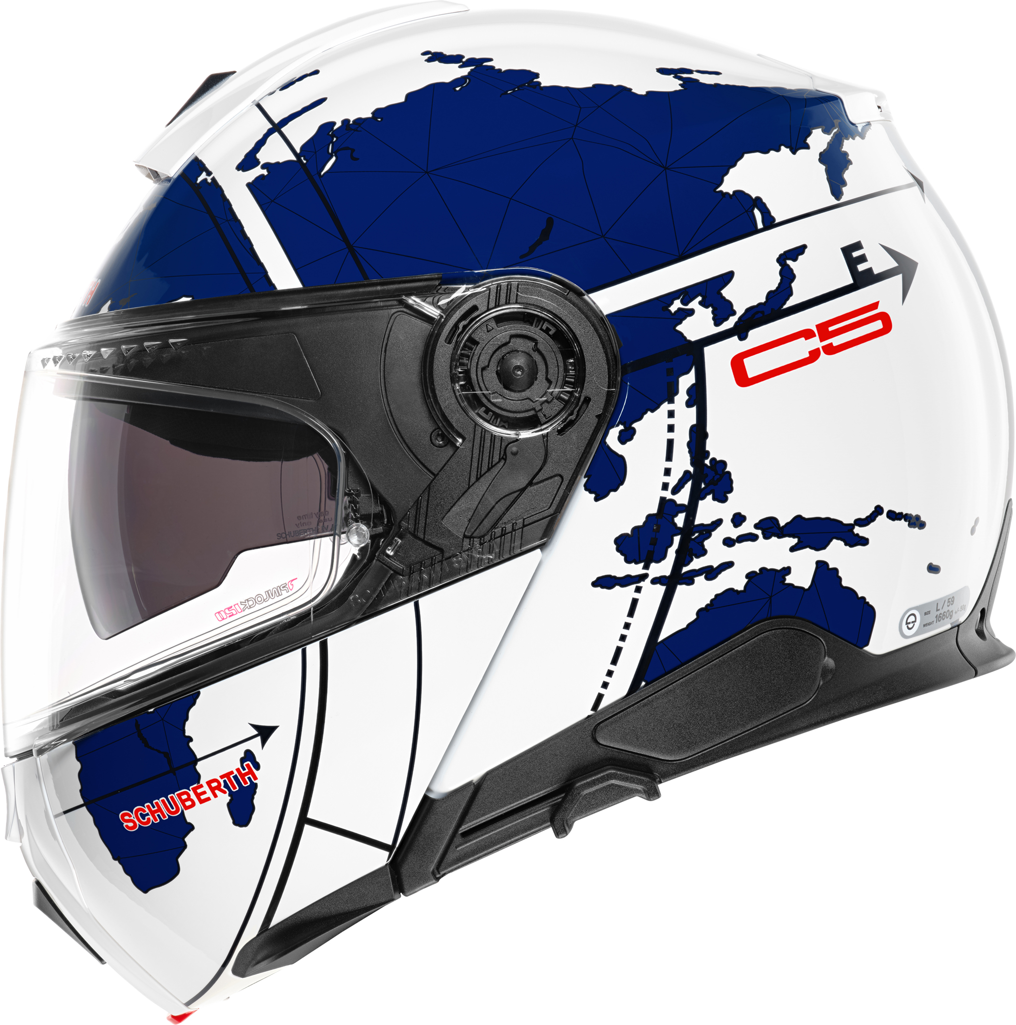 Schuberth kiiver C5 Globe blue, 61 XL