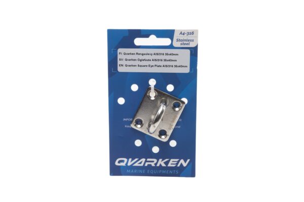 Qvarken kandiline silmuseplaat AISI316 30x35mm