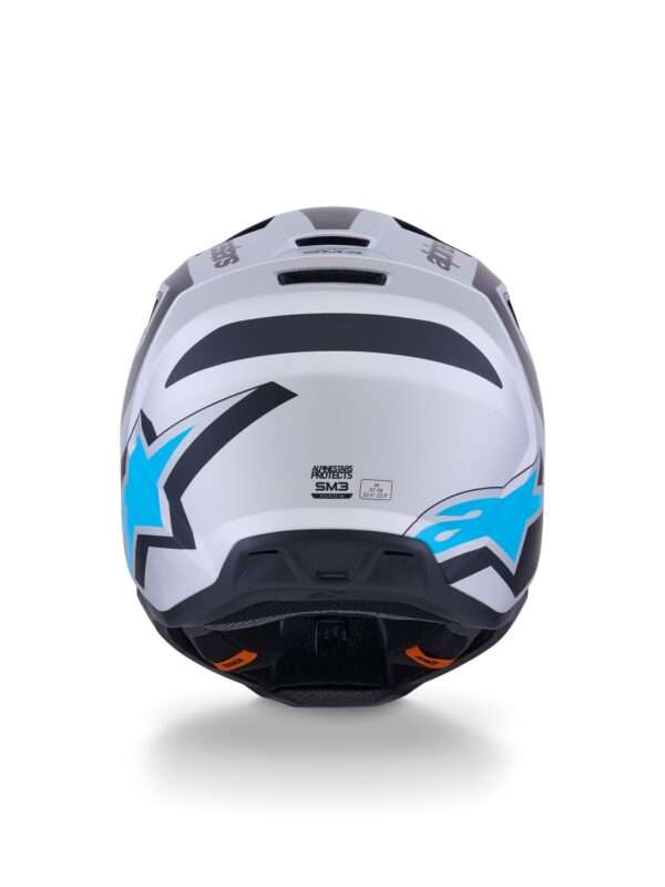 Alpinestars kiiver S-M3 Heat Silver/Blue/Black, L