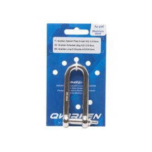 Qvarken pikk D-kaarhaak AISI316 10mm