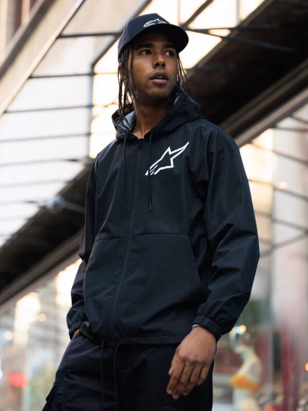 Alpinestars Speeder Chromium tuulepluus Windbreaker Black/White, XXL