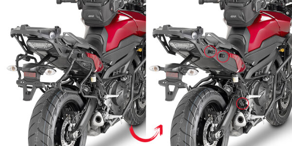 Givi kiirkinnitusega tub. külgkorpuse hoidik MONOKEY® V35 MT-09 Tracer (15)