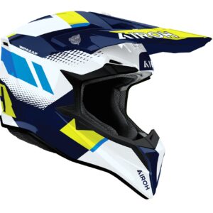 Airoh kiiver Wraaap Vision Yellow/Blue gloss, L