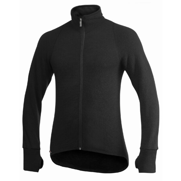 Woolpower täistõmblukuga 400 Merino vahekihtide jope must, L