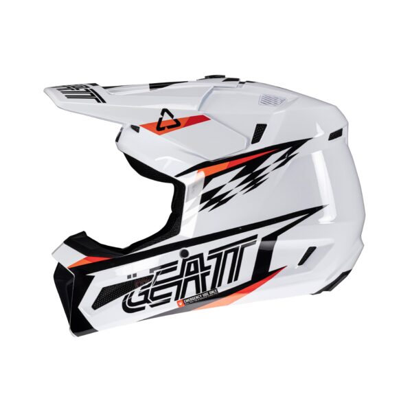 Leatt kiiveri komplekt Moto 3.5 Jr V25 White, 53-54cm L