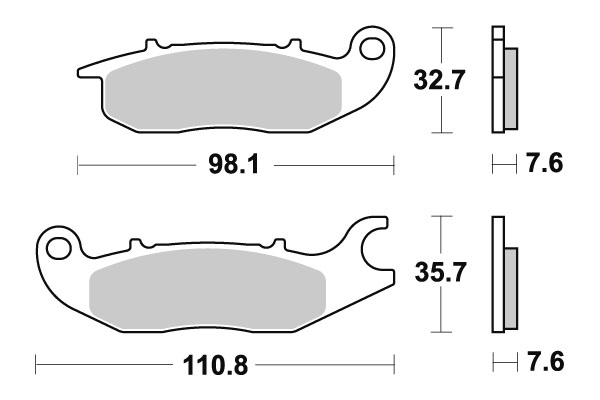 Sbs piduriklotsid keraamilised (797HF)