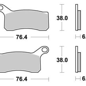 Sbs piduriklotsid Racing Sintered
