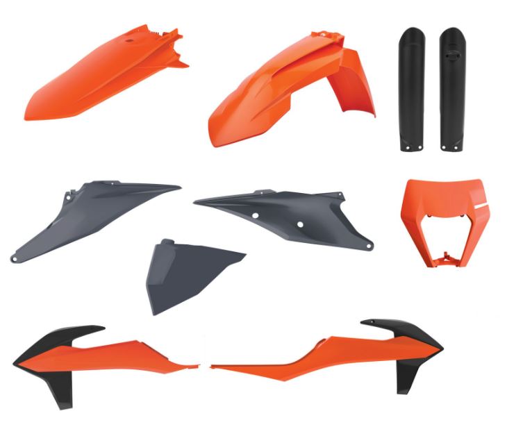 Polisport enduro komplekt KTM EXC/EXC-F (20-23) OEM värv (1)