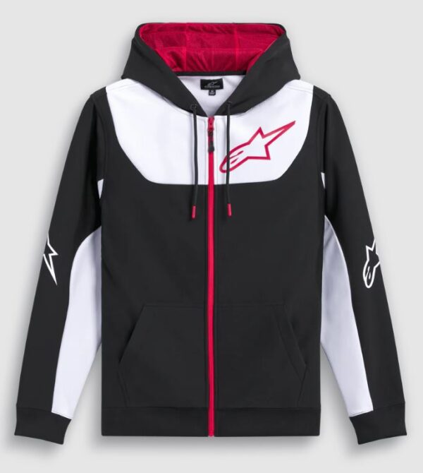 Alpinestars fliisist kapuutsiga pusa Session v3 Must/Valge/Punane, L