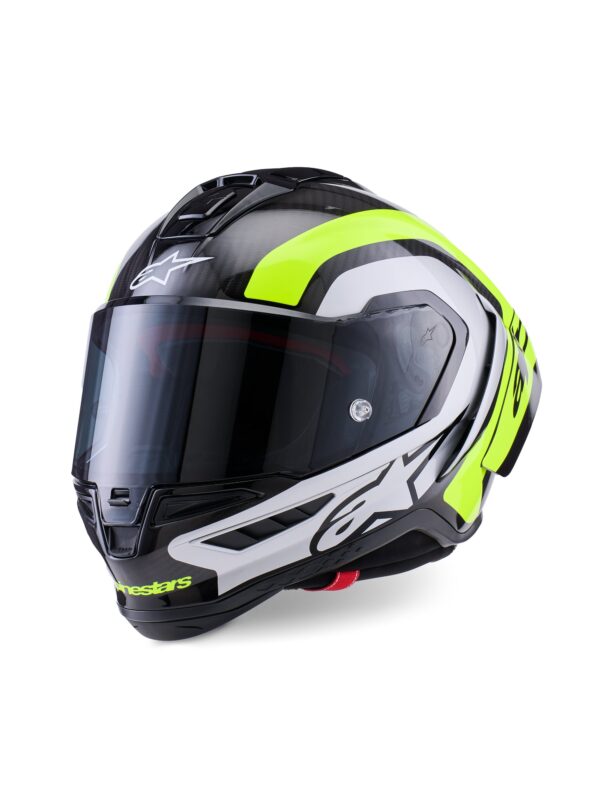 Alpinestars Supertech S-R10 Arius kiiver Black/Silver/Fluo Yellow, XS