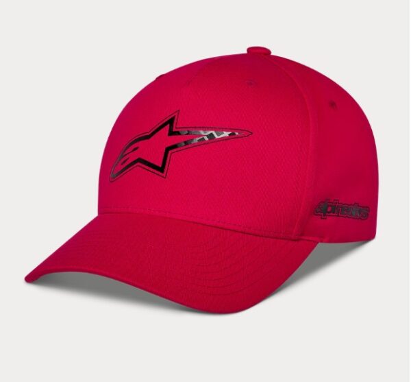 Alpinestars Carbon Fiber Snapback müts, punane, One Size