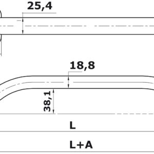 Roostevabast terasest käsipuu 450mm pikendus-kruvid