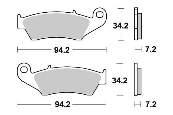 Sbs piduriklotsid Racing Sintered
