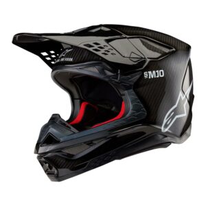 Alpinestars S-M10 2206 Solid Glossy Carbon kiiver, S