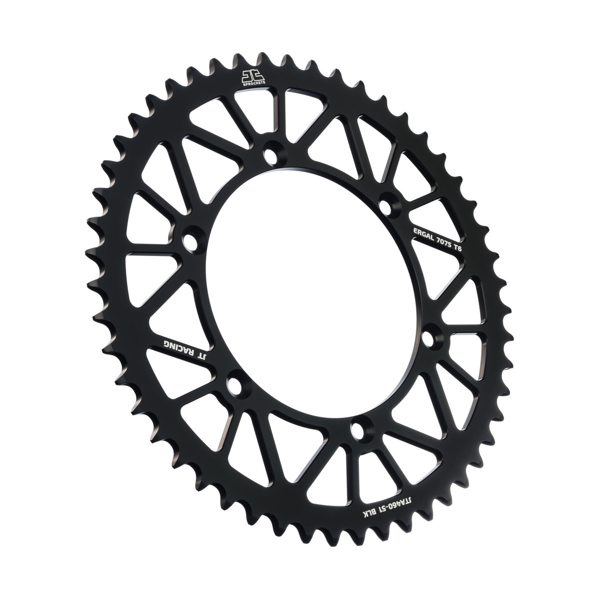 JT tagumine alumiiniumist hammasratas 7075 T6 must JTA460.51BLK