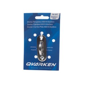 Qvarken ovaalne silmuseplaat AISI316 45x15mm