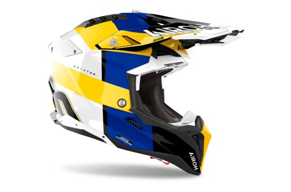 Airoh kiiver Aviator 3 Monarch Blue/Yellow Gloss, M