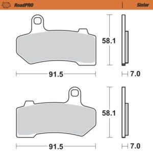 Moto-Master RoadPRO sinter piduriklotsid taga