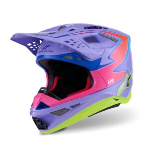 Alpinestars kiiver S-M10 JL R01 Purple/Fluo Pink/Fluo Yellow, L
