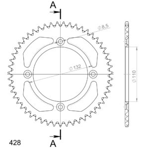 Supersprox tagumine hammasratas alu RAL-898:51 sinine
