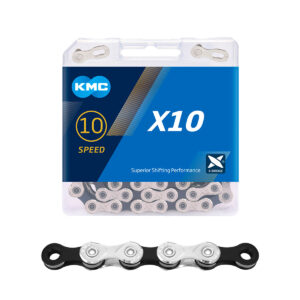 Kett 10-v KMC X10, hõbe/must, 1/2 x 11/128", 114L