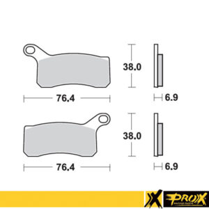 ProX esimesed piduriklotsid KTM450/505/525SX-XC ATV '08-12