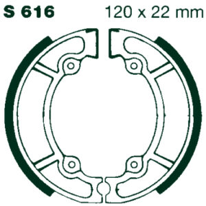 AIR piduriklotsid S 616 120x22mm komplekt