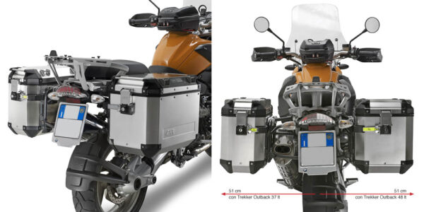 Givi torukanduri (torukujuline) kinnitusrakendus Trekker Outback kohvritele R1200GS (04-12)
