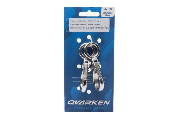 Qvarken fikseeritud silmakiirkinnitus tüüp 0 AISI316 55mm 2 tk