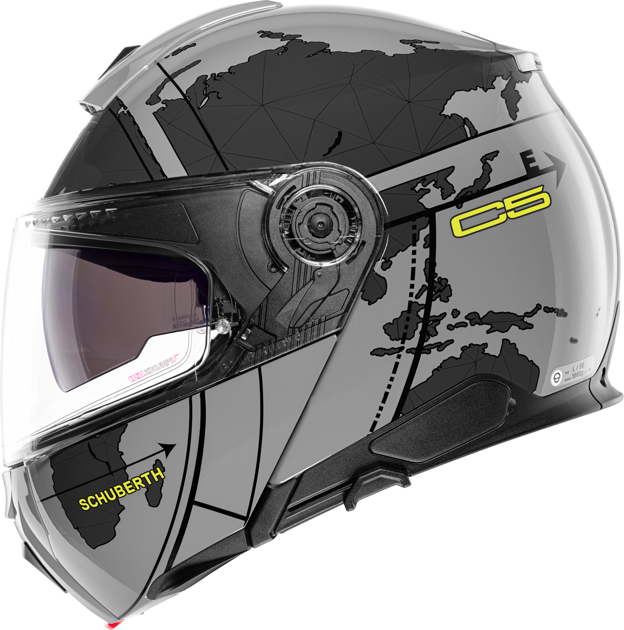 Schuberth kiiver C5 Globe grey, 53 XS - Image 4