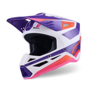 Alpinestars kiiver S-M3 Heat Whit/Purple/Pink, L