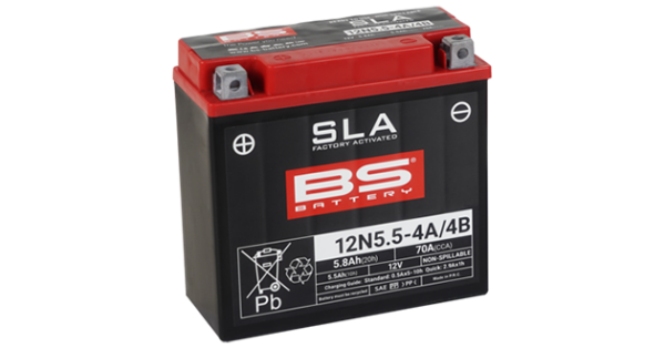 BS Aku 12N5.5-4A/4B (FA) SLA - suletud ja aktiveeritud