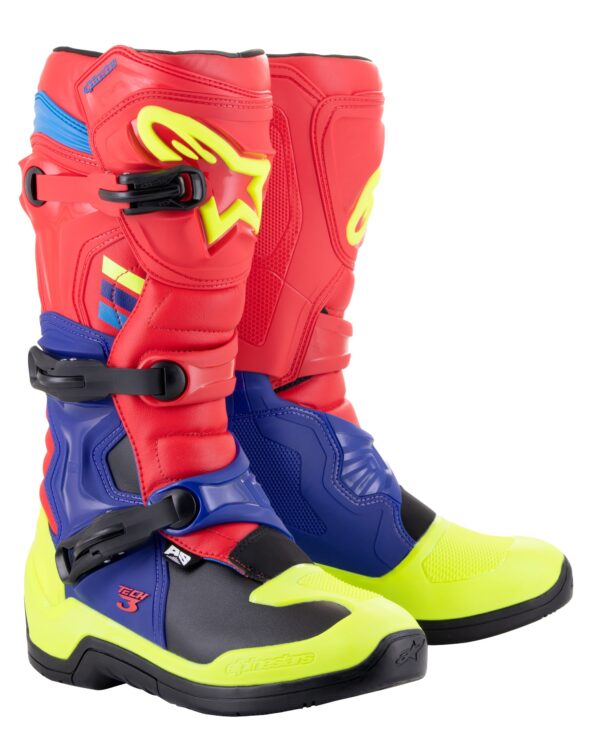 Alpinestars saapad Tech 3 Red/Blue/Yellow Fluo, 48