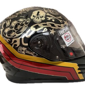 SIMPSON kiiver Venom Tatoo must/kroom, S
