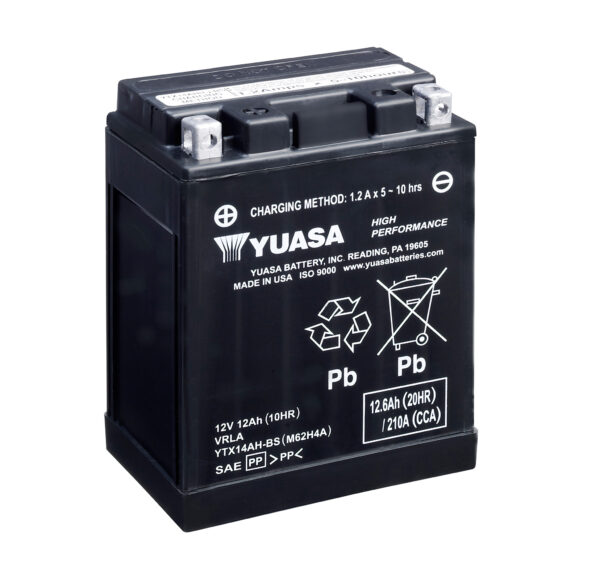 Yuasa aku YTX14AH-BS (wc) tehases aktiveeritud