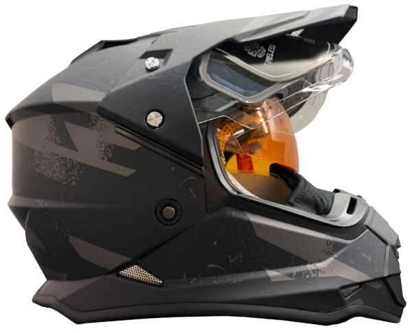 Timeless Snowtrail Chaos mootorsaani kiiver Adventure mattblack/grey, XL