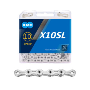 Kett 10-v KMC X10SL hõbedane 1/2 x 11/128" 114L