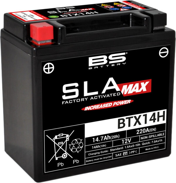 BS Aku BTX14H (FA) SLA MAX - Hooldusvaba ja aktiveeritud