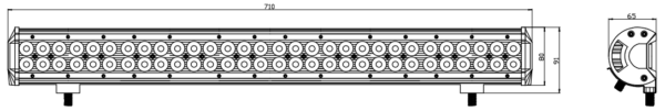 Kinwons LED-valgusti 10-30V 180W Combo