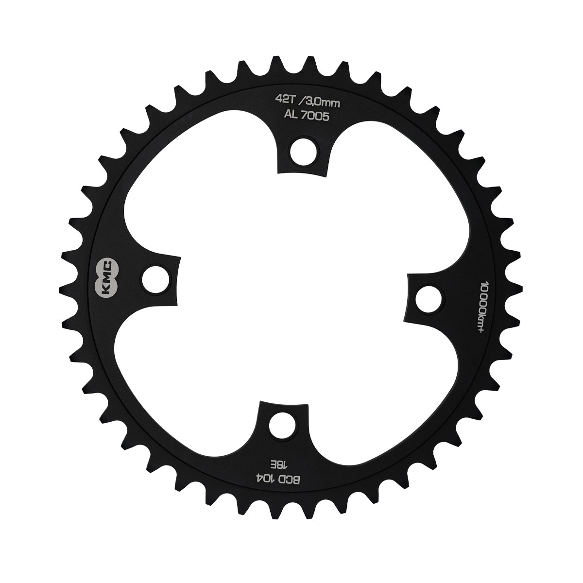 Ketjuratas KMC E-bike Bosch BCD 104 etu musta 1/8" 3mm offset. 42T.